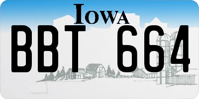 IA license plate BBT664