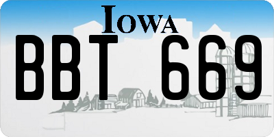 IA license plate BBT669