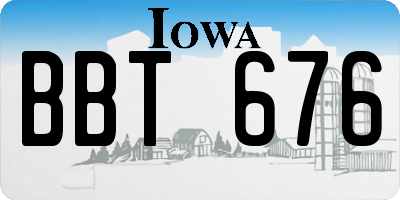 IA license plate BBT676