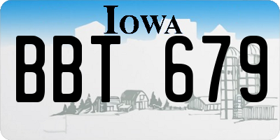 IA license plate BBT679