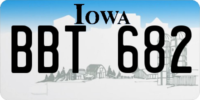 IA license plate BBT682