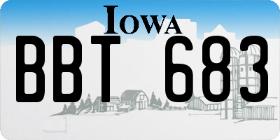IA license plate BBT683