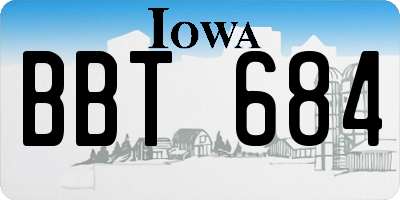 IA license plate BBT684