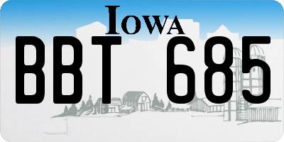 IA license plate BBT685