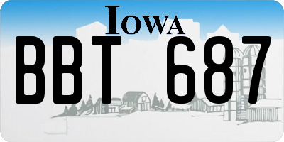 IA license plate BBT687