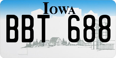 IA license plate BBT688