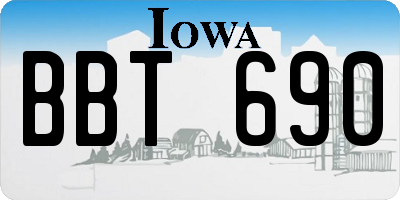 IA license plate BBT690