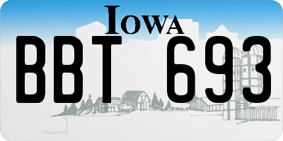 IA license plate BBT693