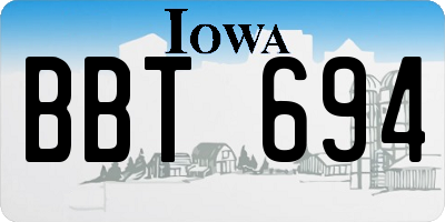 IA license plate BBT694