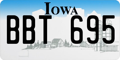 IA license plate BBT695