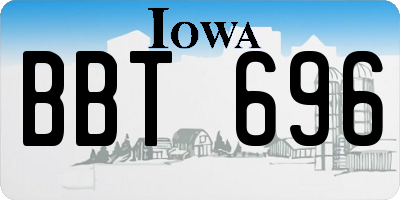 IA license plate BBT696