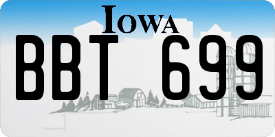IA license plate BBT699