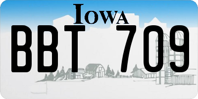 IA license plate BBT709