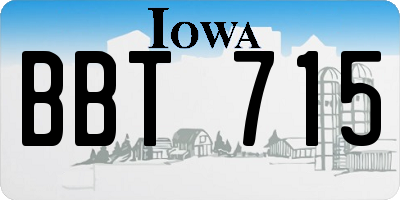 IA license plate BBT715