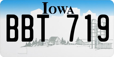 IA license plate BBT719