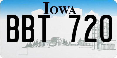 IA license plate BBT720