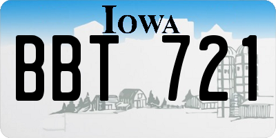 IA license plate BBT721