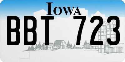 IA license plate BBT723