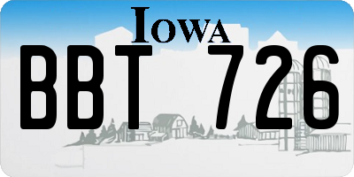 IA license plate BBT726