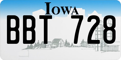IA license plate BBT728