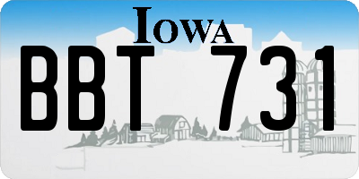 IA license plate BBT731