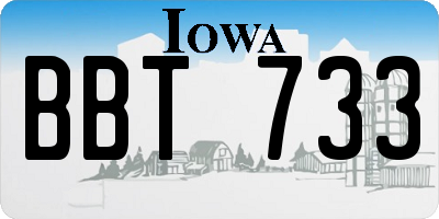 IA license plate BBT733