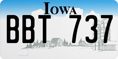 IA license plate BBT737
