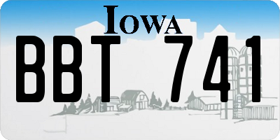 IA license plate BBT741