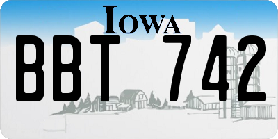 IA license plate BBT742