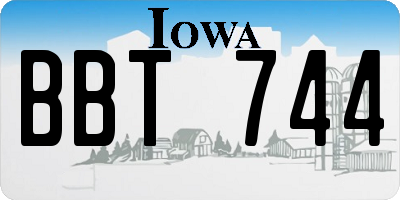 IA license plate BBT744