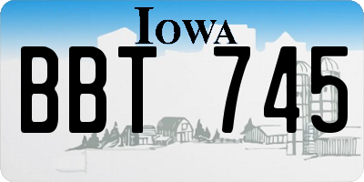 IA license plate BBT745