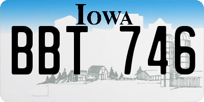 IA license plate BBT746