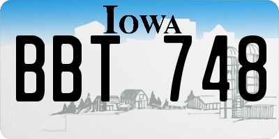 IA license plate BBT748