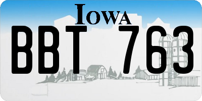 IA license plate BBT763