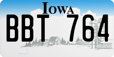 IA license plate BBT764