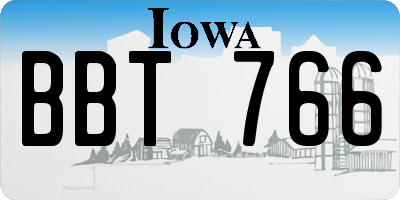 IA license plate BBT766