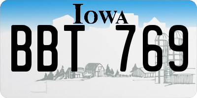 IA license plate BBT769