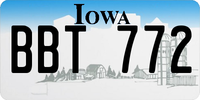 IA license plate BBT772