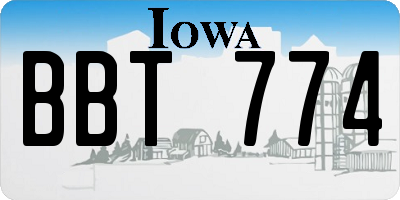 IA license plate BBT774