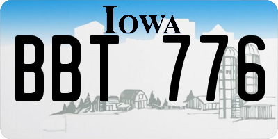 IA license plate BBT776