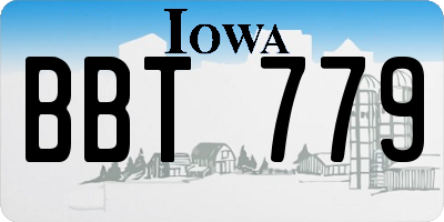 IA license plate BBT779