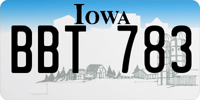 IA license plate BBT783