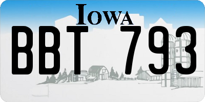 IA license plate BBT793