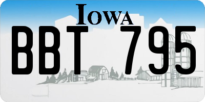 IA license plate BBT795
