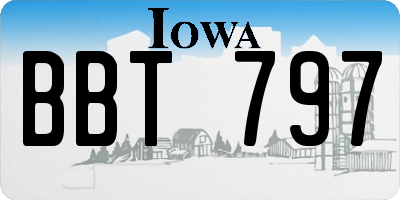 IA license plate BBT797