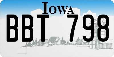 IA license plate BBT798