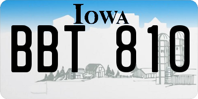 IA license plate BBT810