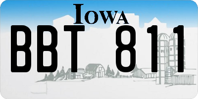 IA license plate BBT811