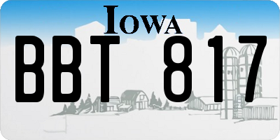 IA license plate BBT817