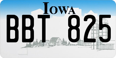 IA license plate BBT825